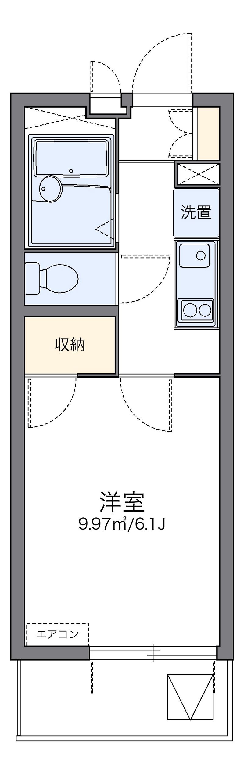 レオパレス稲葉山　彦八 間取図