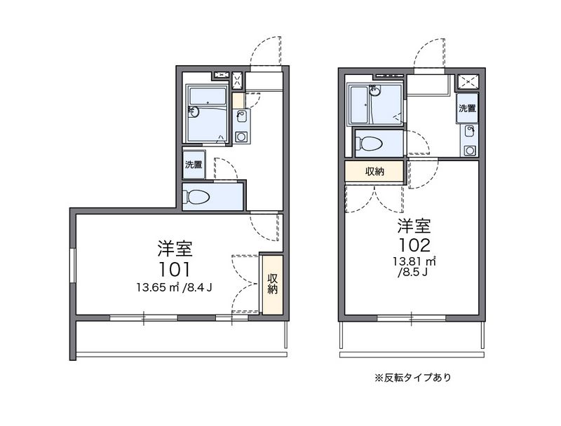 レオパレス二上 間取図