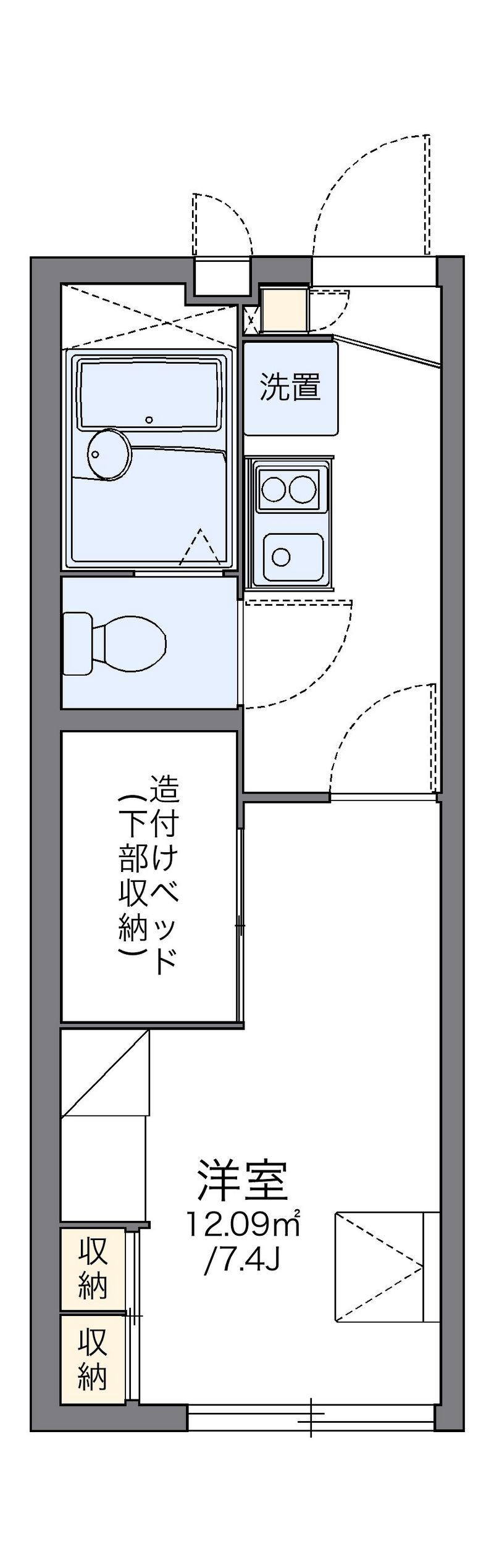 レオパレス岡本山手館 間取図