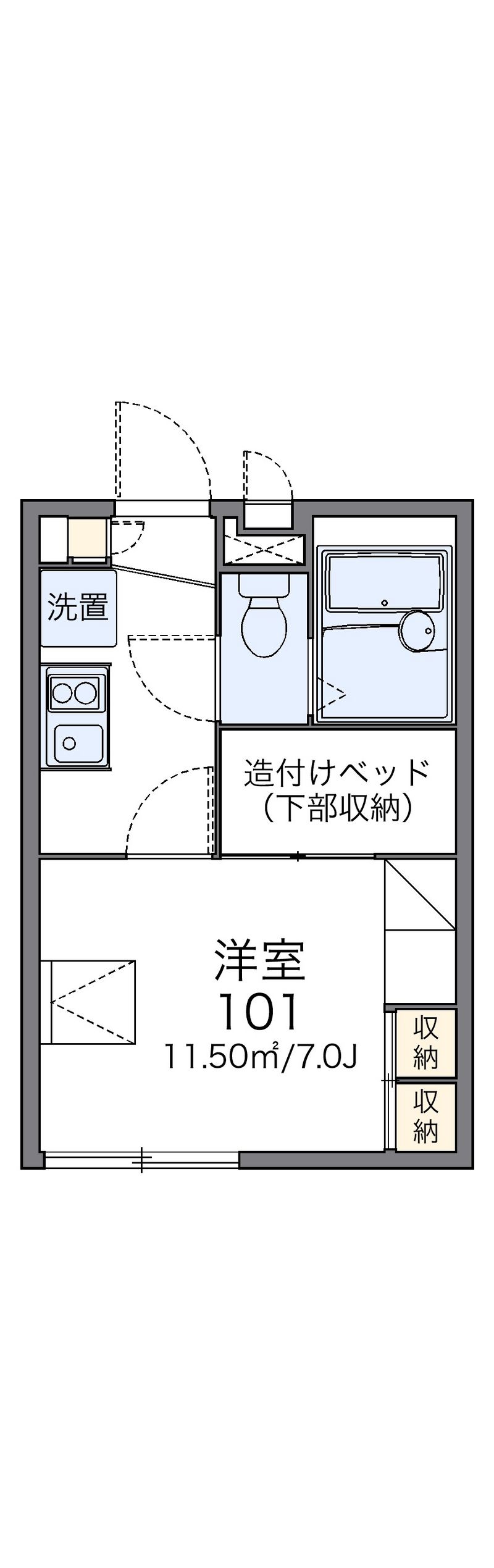 レオパレス明和 間取図