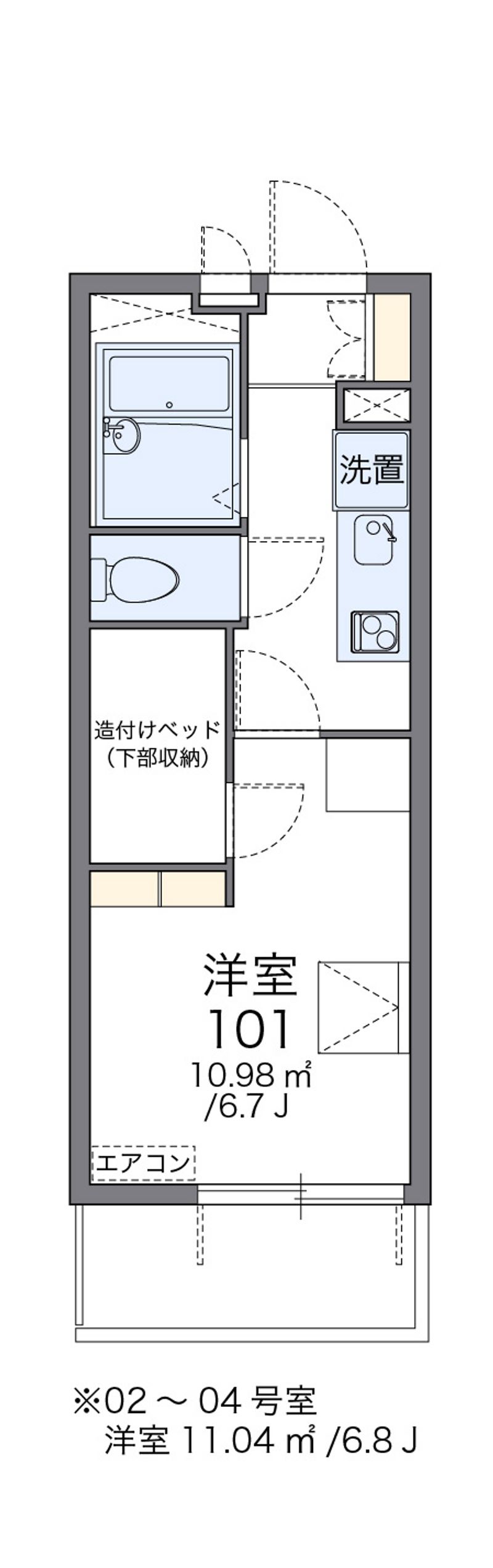 レオパレス森ノ宮中央 間取図