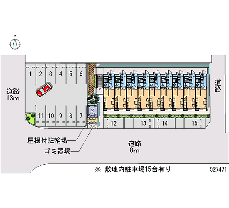 レオパレス松任 月極駐車場