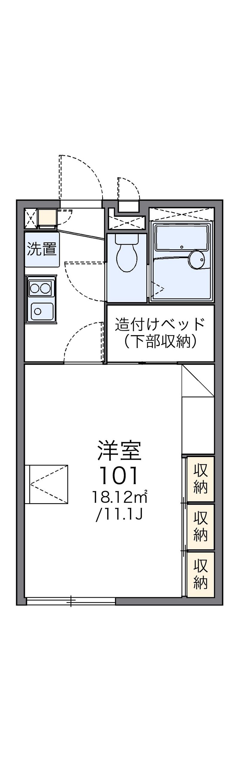 レオパレス広貴Ｂ 間取図