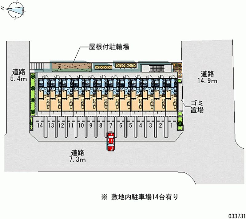 レオパレスセノーテ黒川 月極駐車場