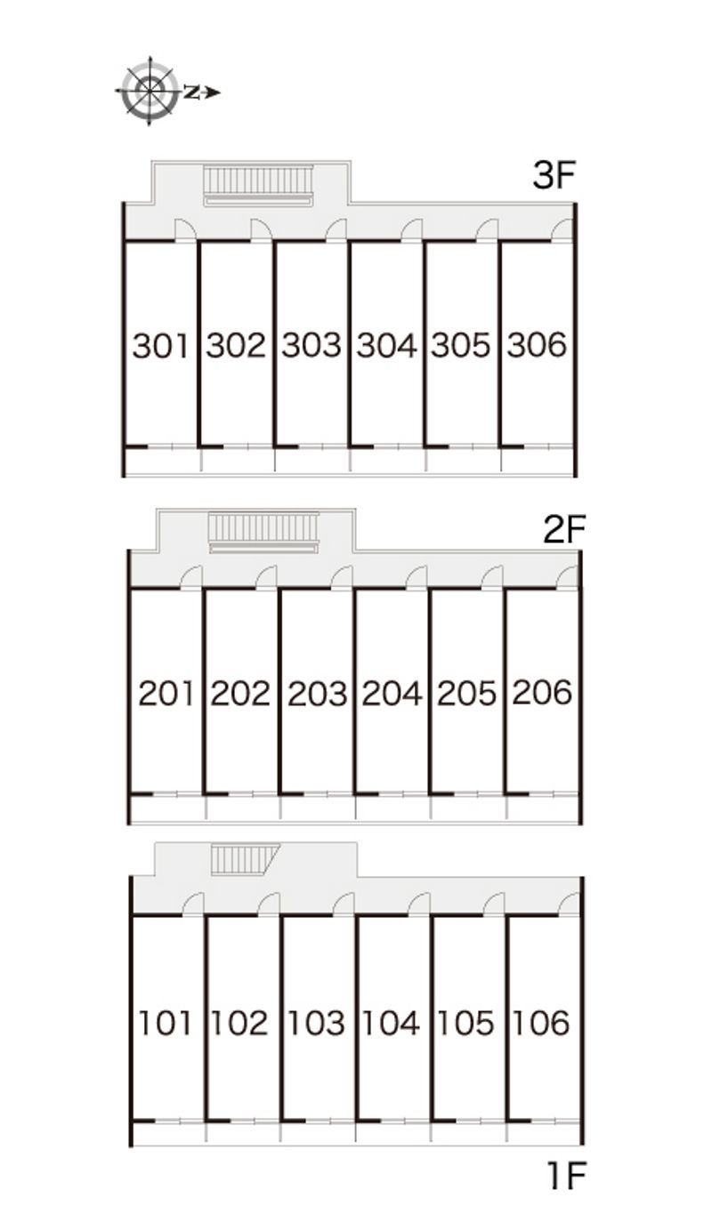 レオパレスポプラ 間取配置図