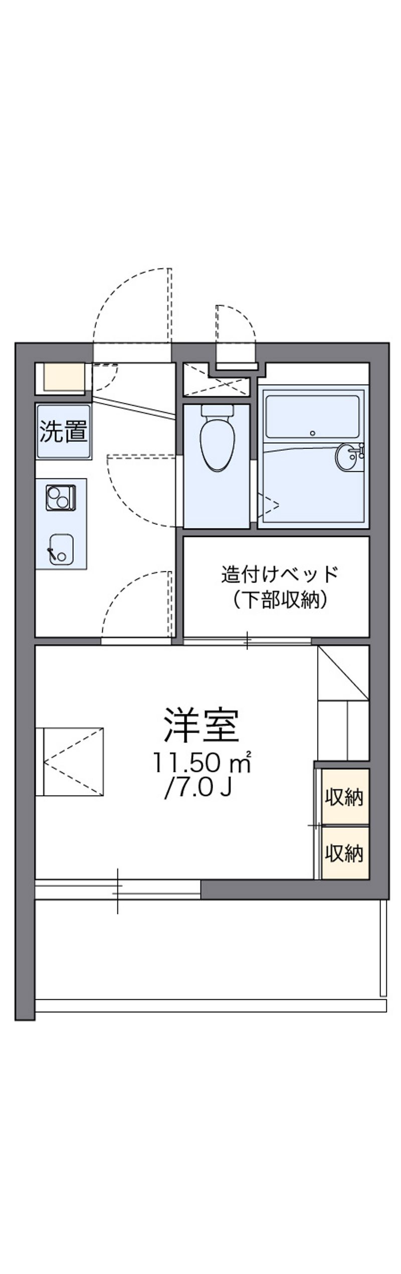 レオパレスプラスパ平田 間取図