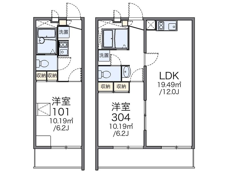 レオパレス下連雀 間取図
