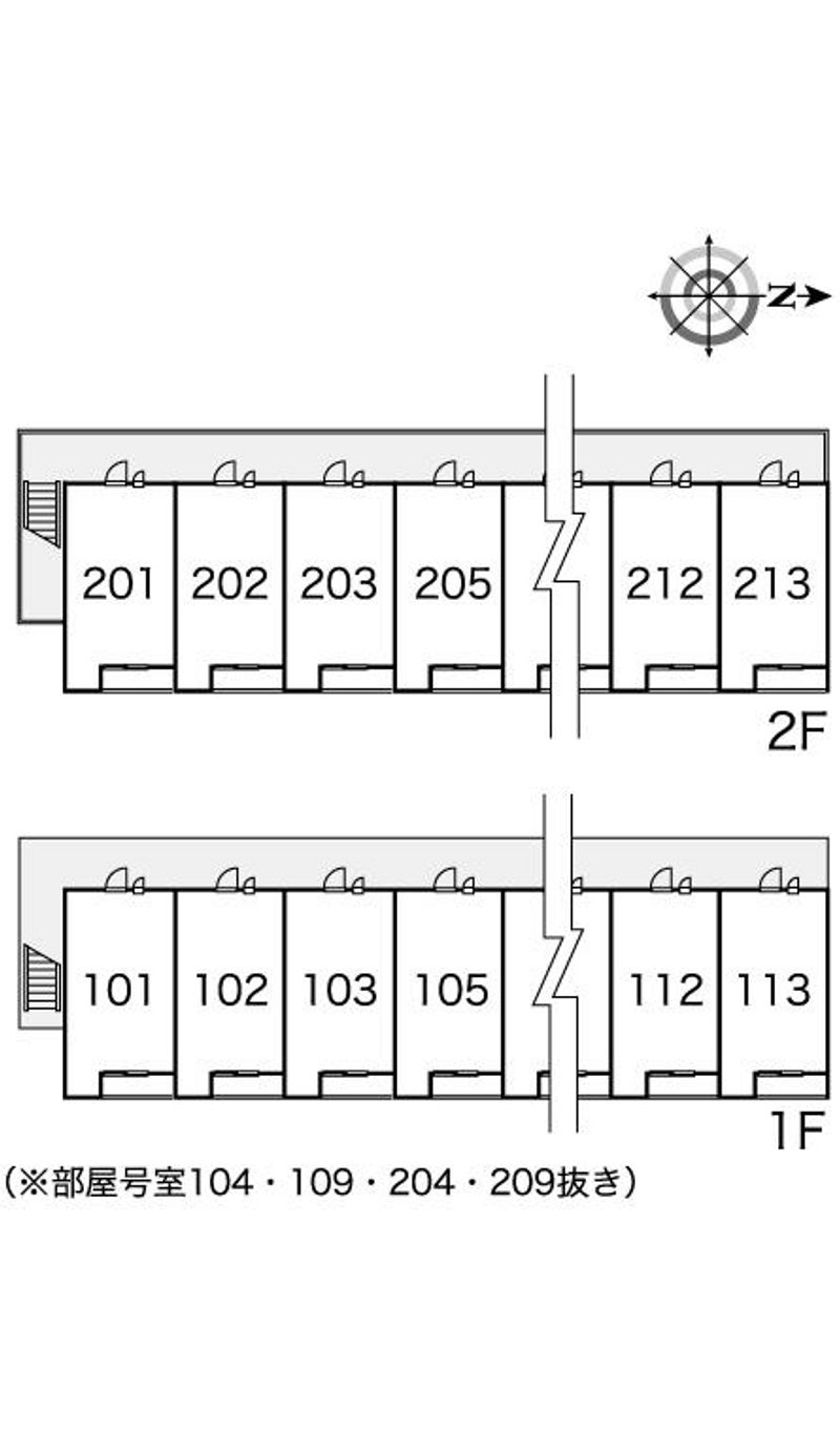 レオパレスグランドカメリアⅦ 間取配置図