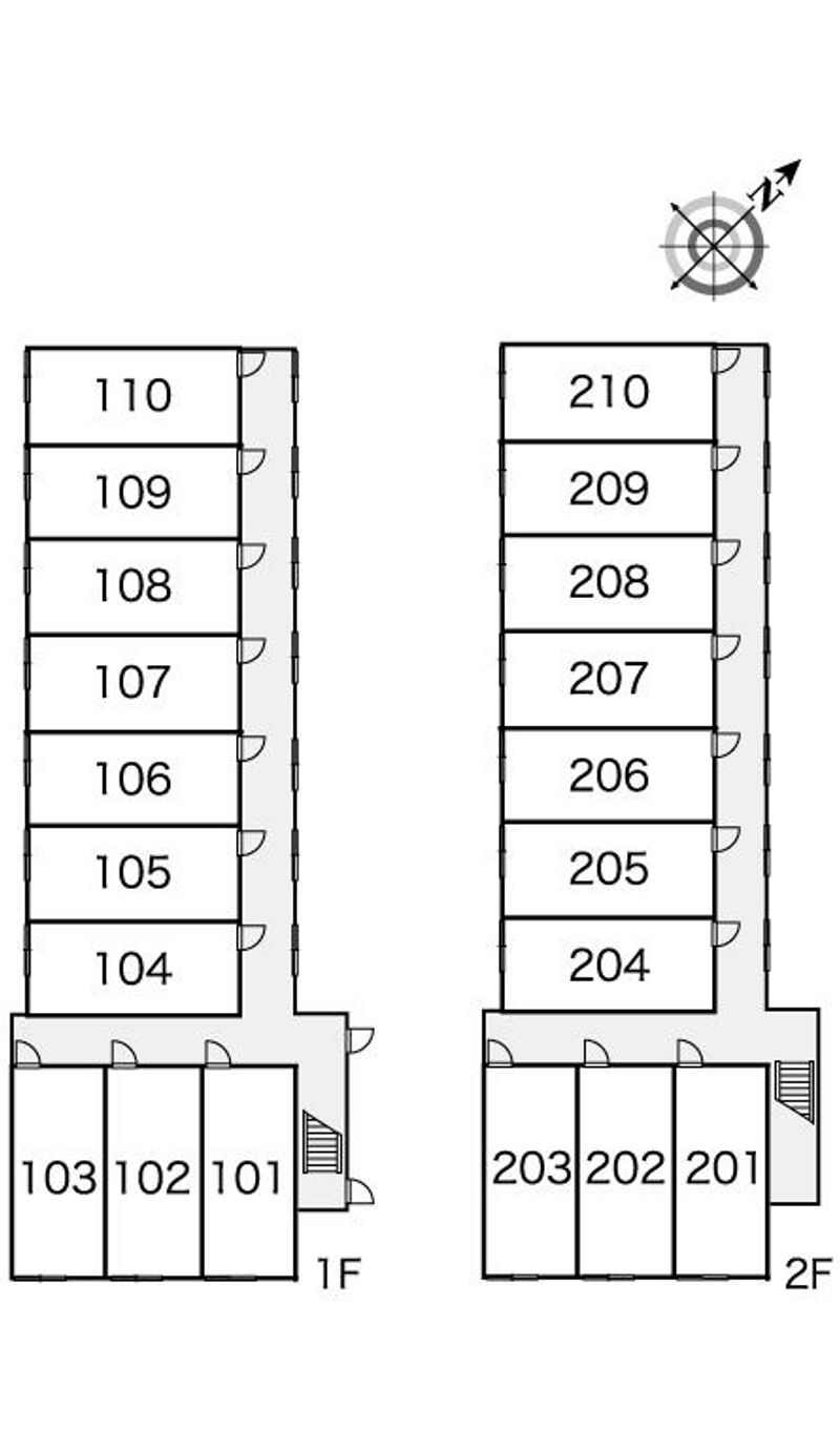レオパレスくるみの木 間取配置図