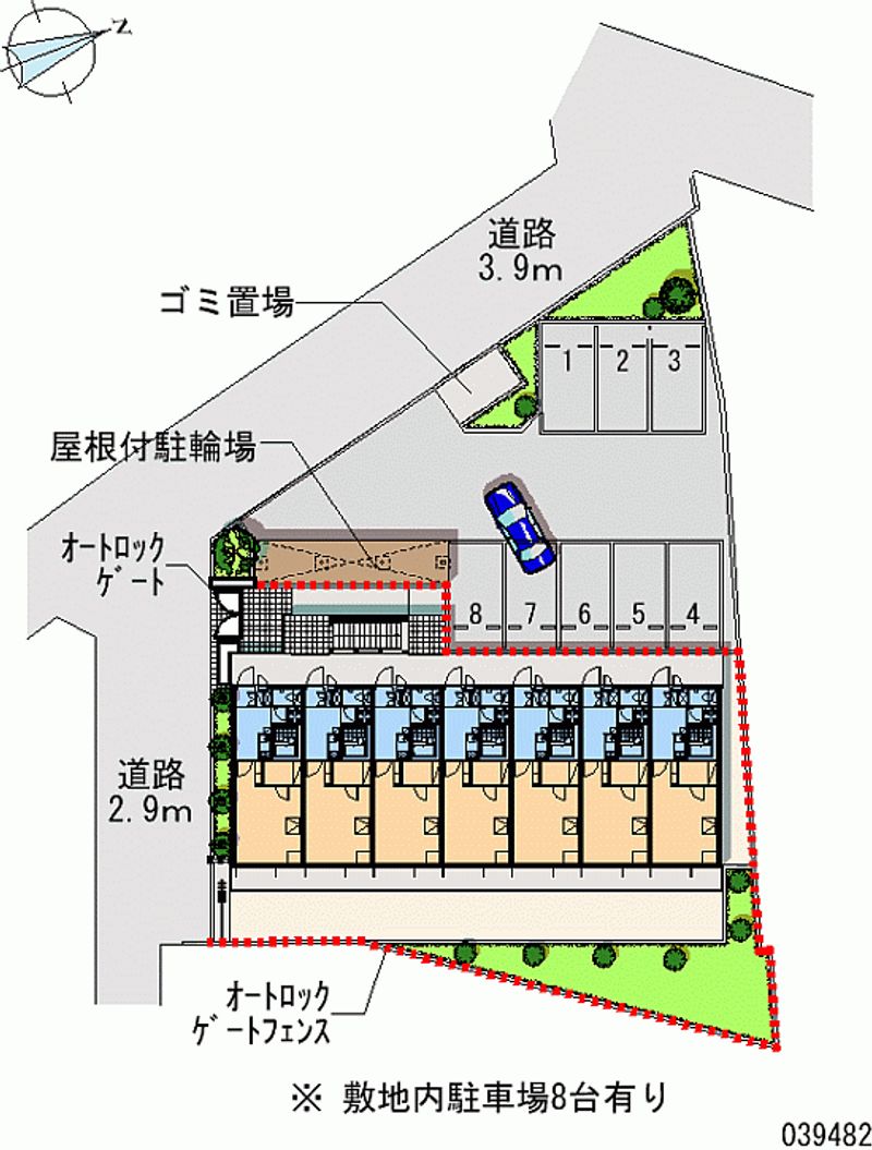 レオパレス美行 月極駐車場