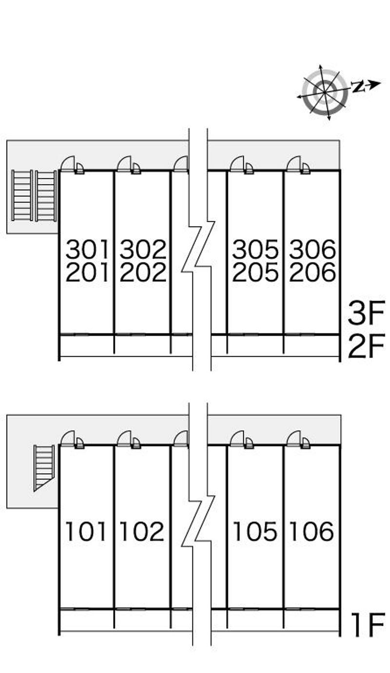 レオパレスアイあいビレッジ 間取り配置図