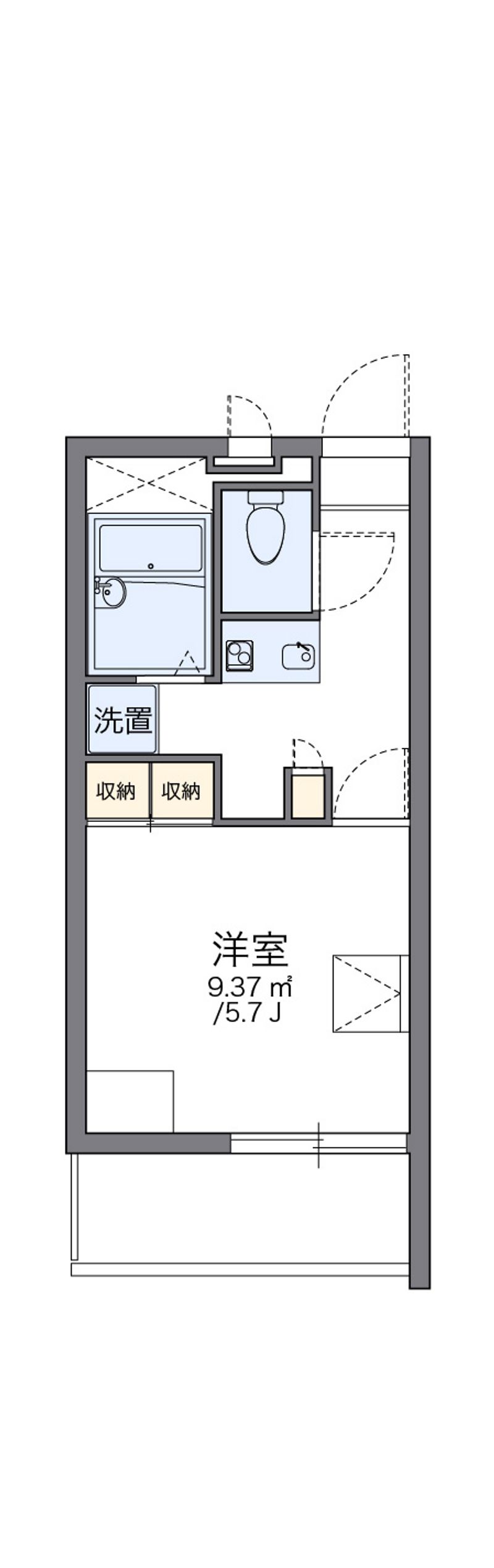 レオパレスウエストリバーⅡ 間取図