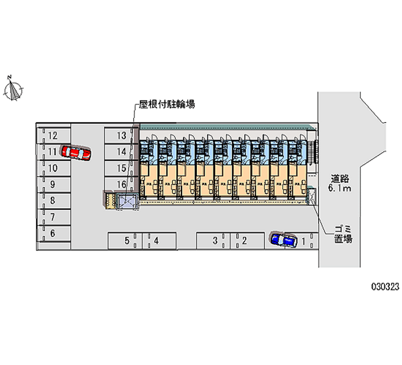 レオパレスエイムスバリー 月極駐車場