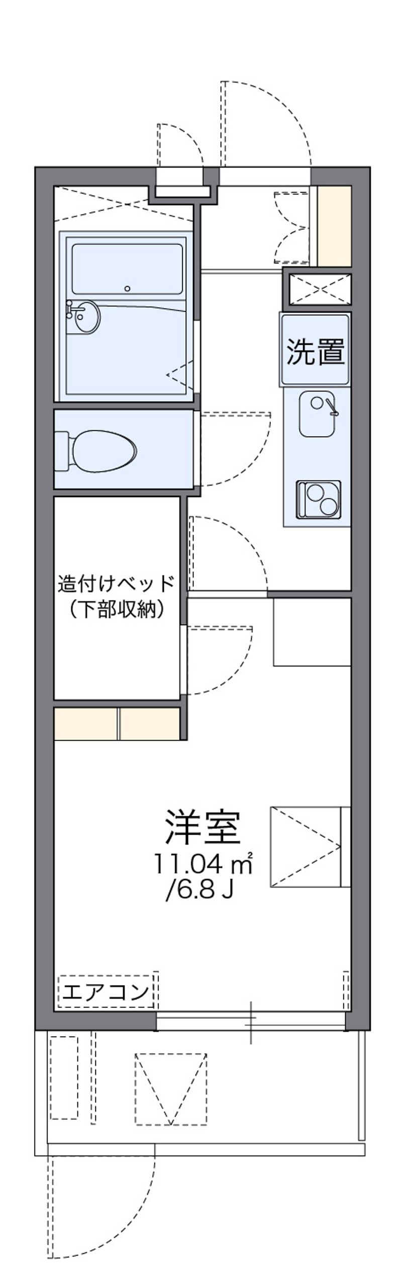 レオパレスいもじまち 間取図