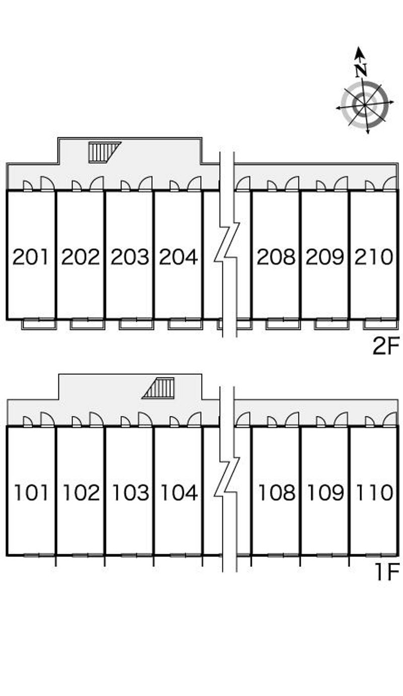 レオパレス新戸ウエスト 間取配置図