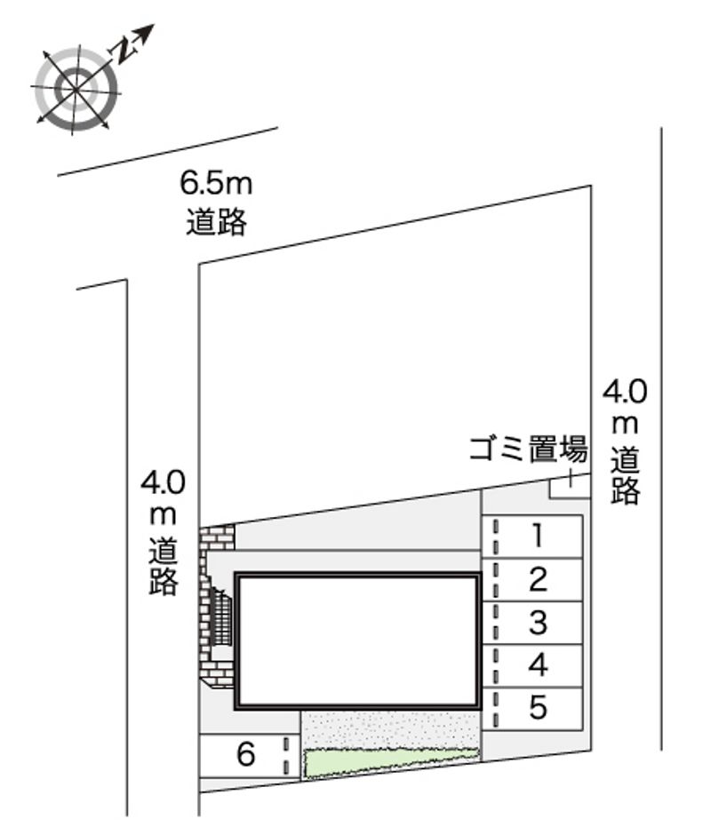 レオパレスガーネット合川 配置図