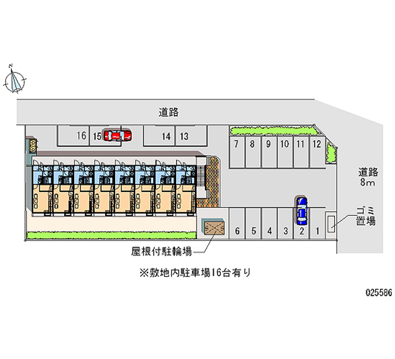 レオパレスフレッシュびーんず 月極駐車場