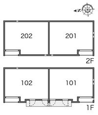 クレイノお花茶屋 間取配置図