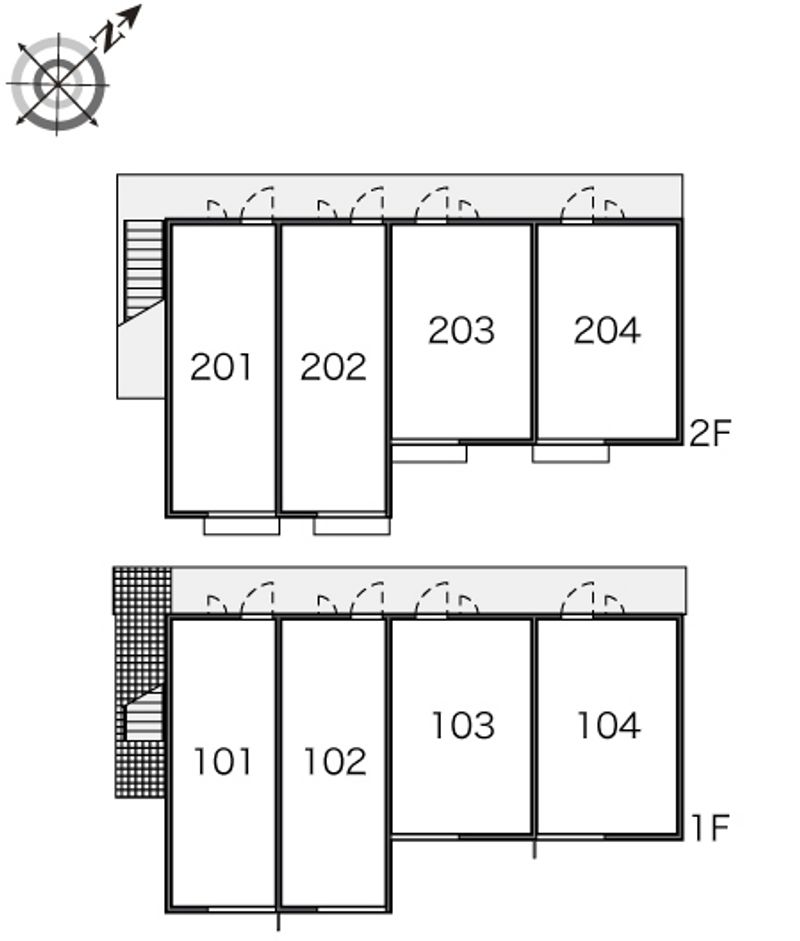 レオパレス西竹 間取配置図