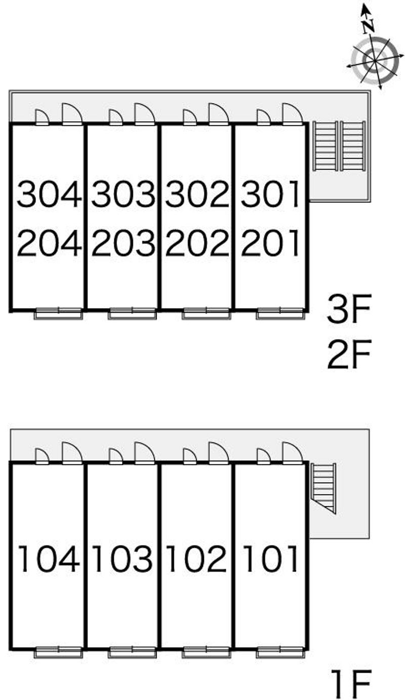 レオパレスＨＡＭＡＤＡ今池Ⅰ 間取配置図
