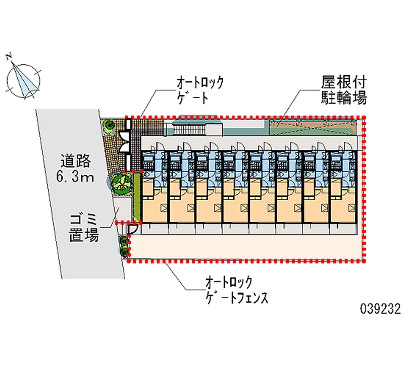 レオパレス塚越ＬＡ１ 区画図
