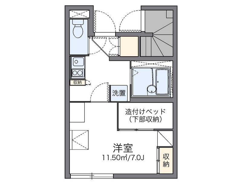 レオパレス荻町 間取図