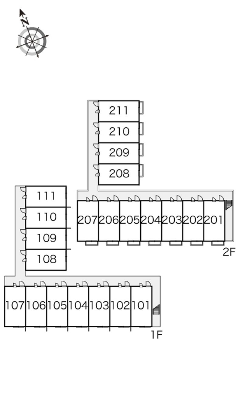 レオパレスルアンパバーン 間取り配置図