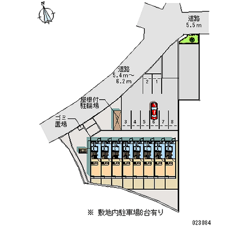 レオパレス上中 月極駐車場