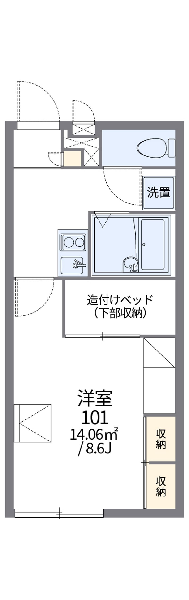 レオパレスぎおう 間取図