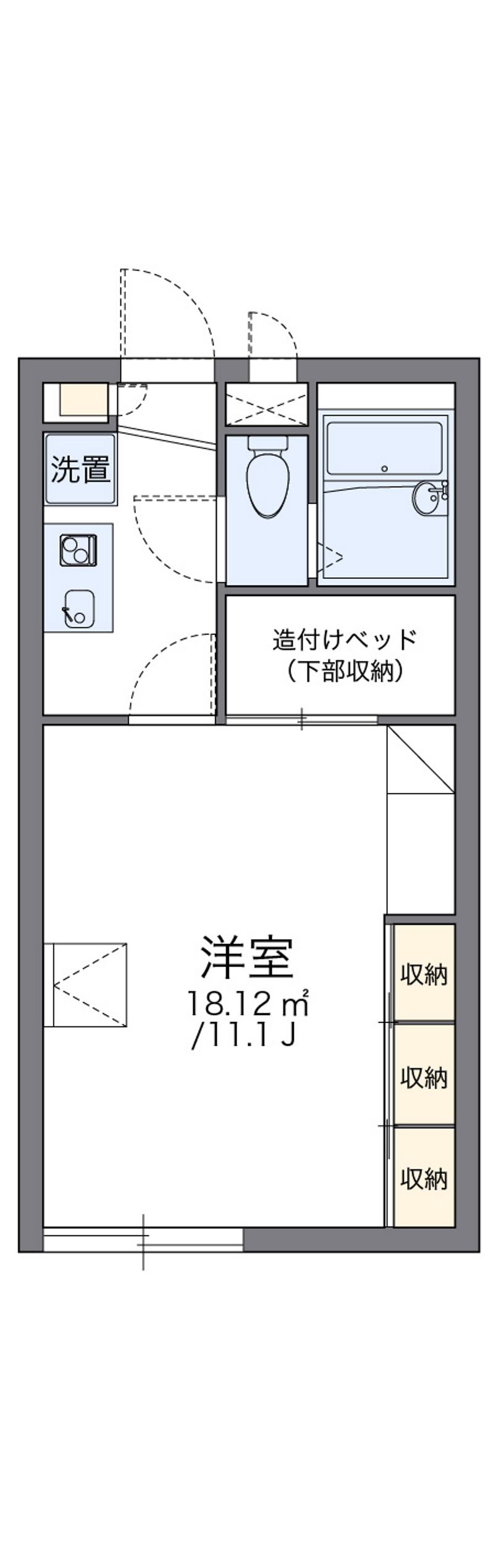 レオパレスＡＺＺＵＲＲＯ 間取図