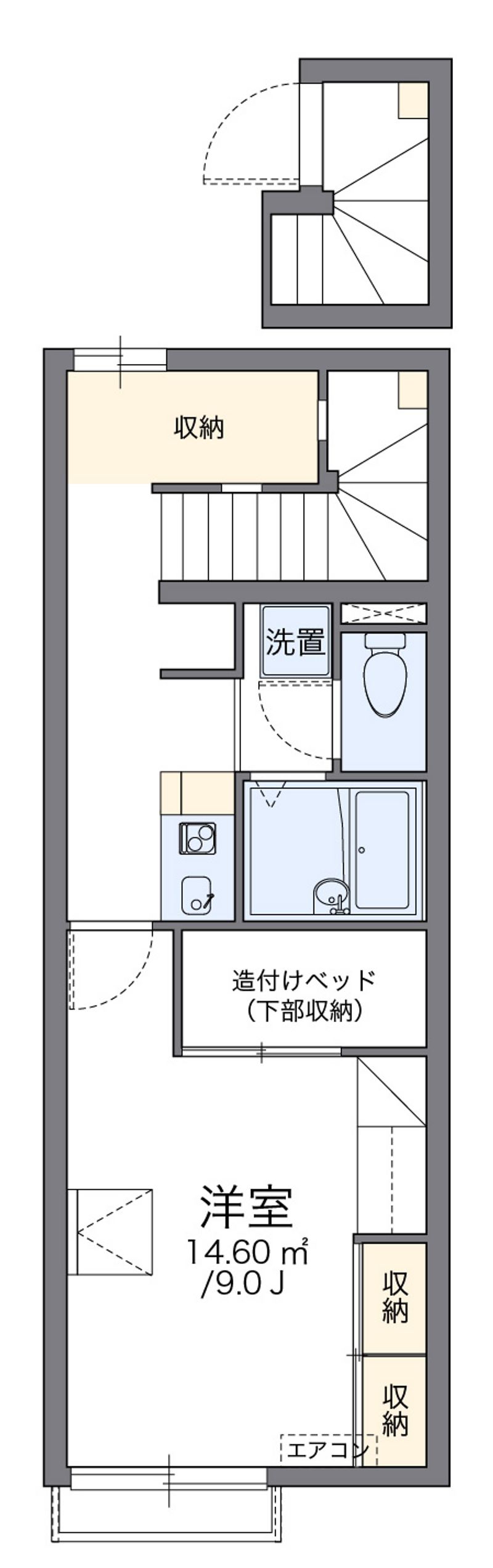 レオパレスプラシード竹丘Ⅱ 間取図