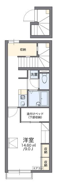 レオパレスプラシード竹丘Ⅱ 間取り図