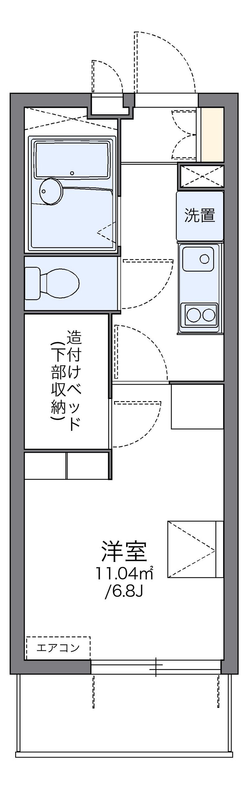 レオパレスエヴァーグリーン三条 間取図