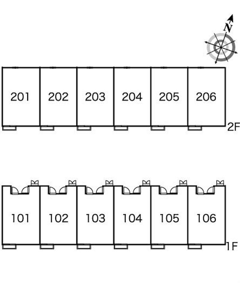 レオパレスふじ 間取り配置図
