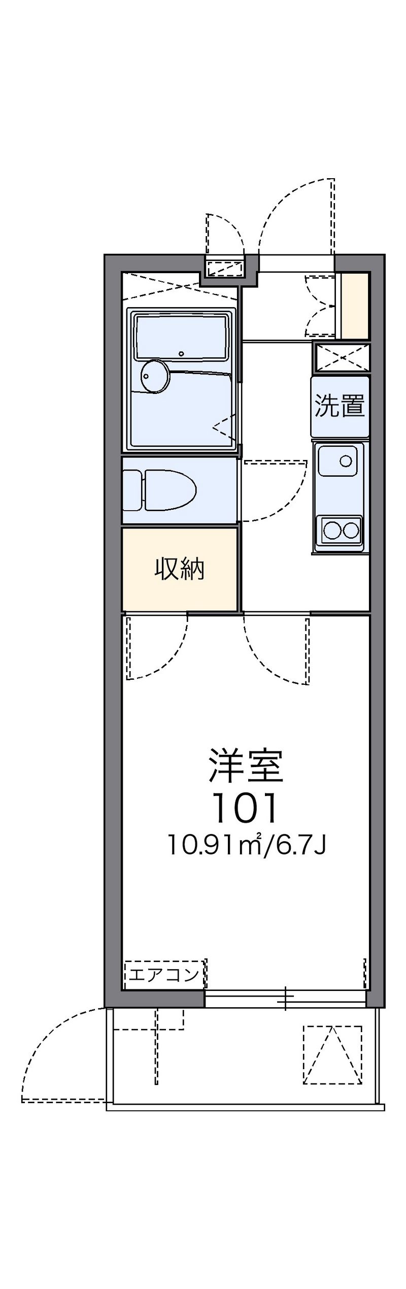 レオパレス別府Ⅱ 間取図