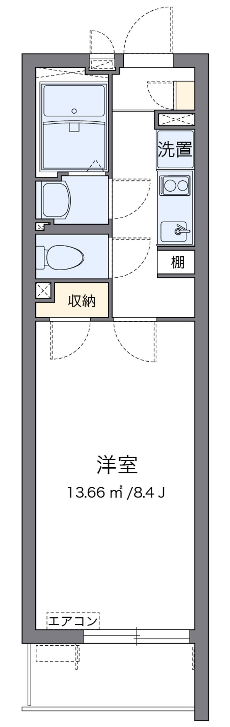 クレイノ黄金屋Ⅲ 間取図