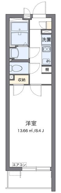クレイノ黄金屋Ⅲ 間取り図