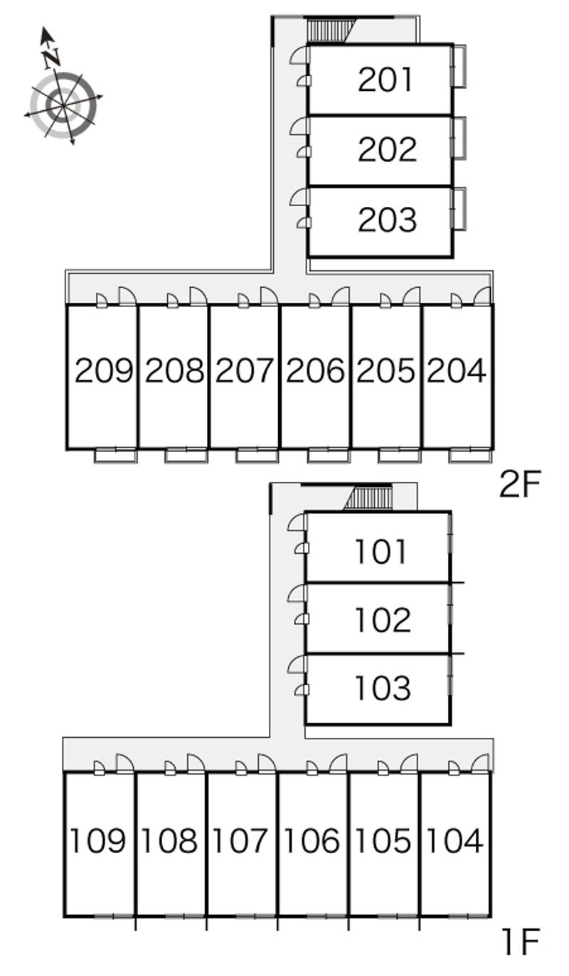 レオパレス宮前 間取配置図
