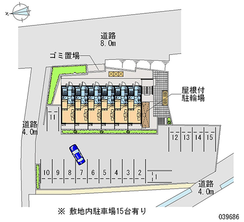 レオパレス中村 月極駐車場