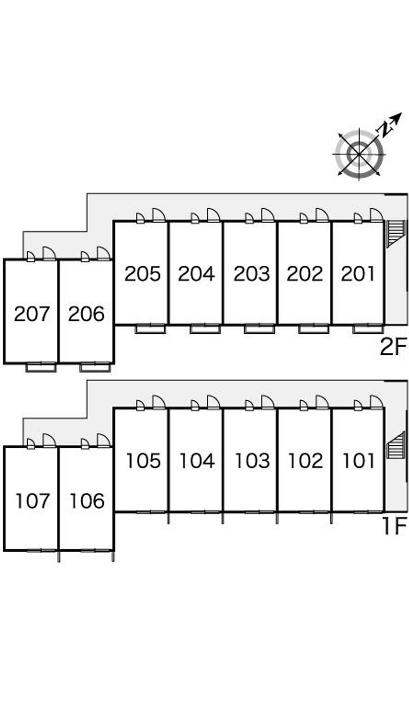 レオパレスアスティ　新田 間取配置図