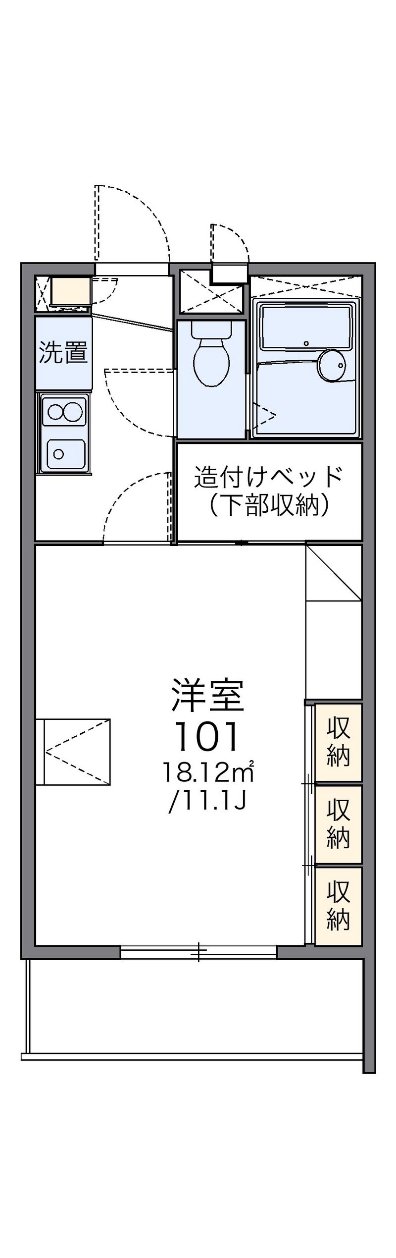 レオパレス虹の松原Ⅱ 間取図