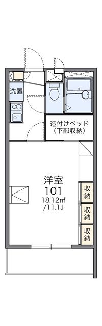 レオパレス虹の松原Ⅱ 間取り図