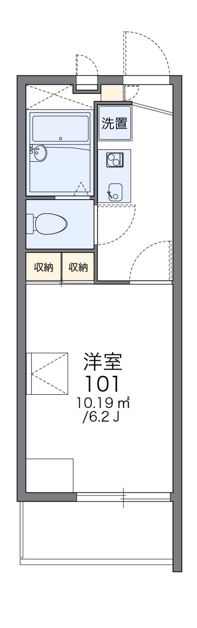 レオパレス東中島 間取図