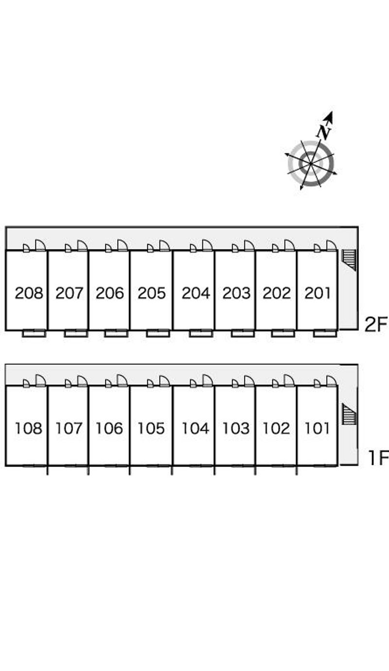 レオパレス瑞江Ⅱ 間取り配置図