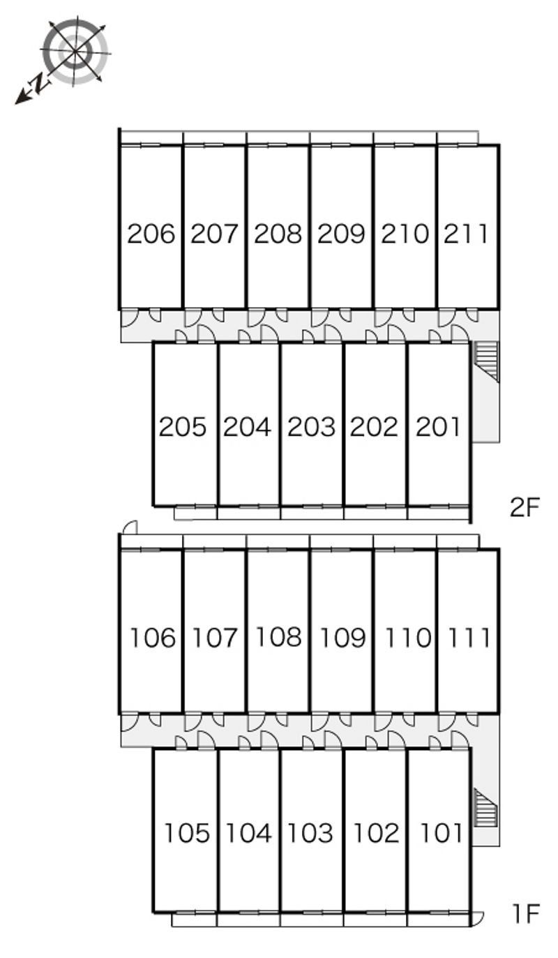 レオパレスピーフス 間取配置図