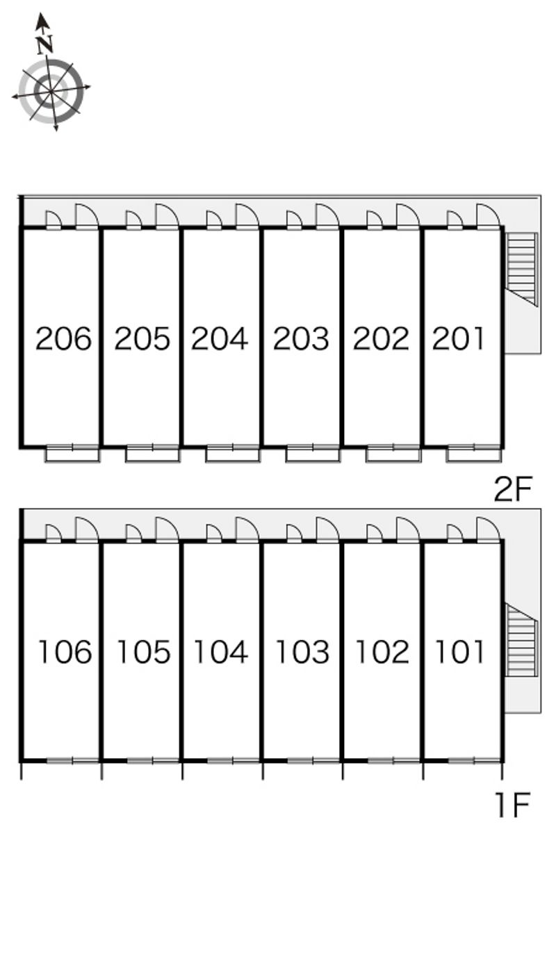 レオパレスＴ−ウエスト 間取配置図