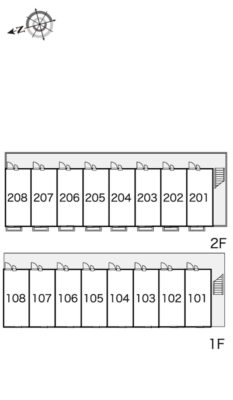 レオパレス山崎Ｂ 間取配置図