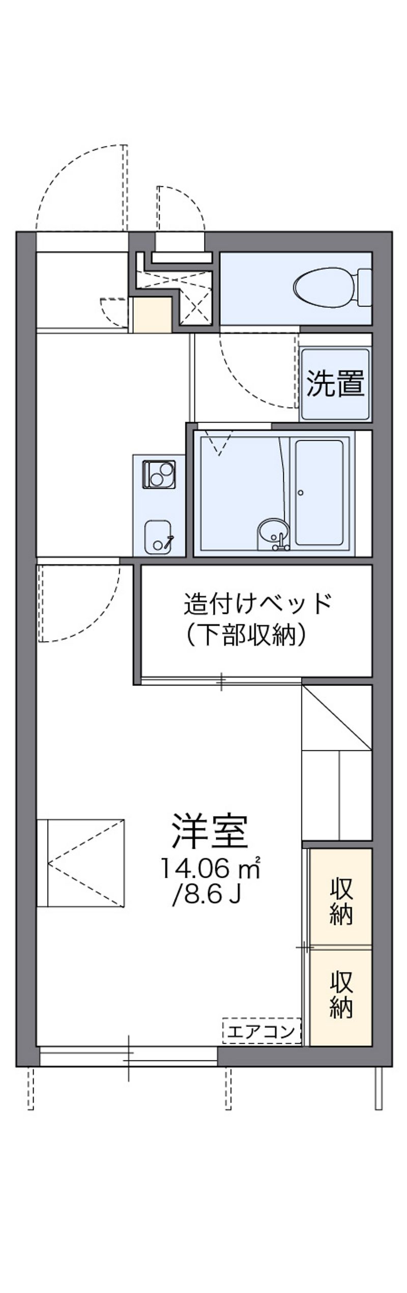 レオパレスサンサーラ 間取図