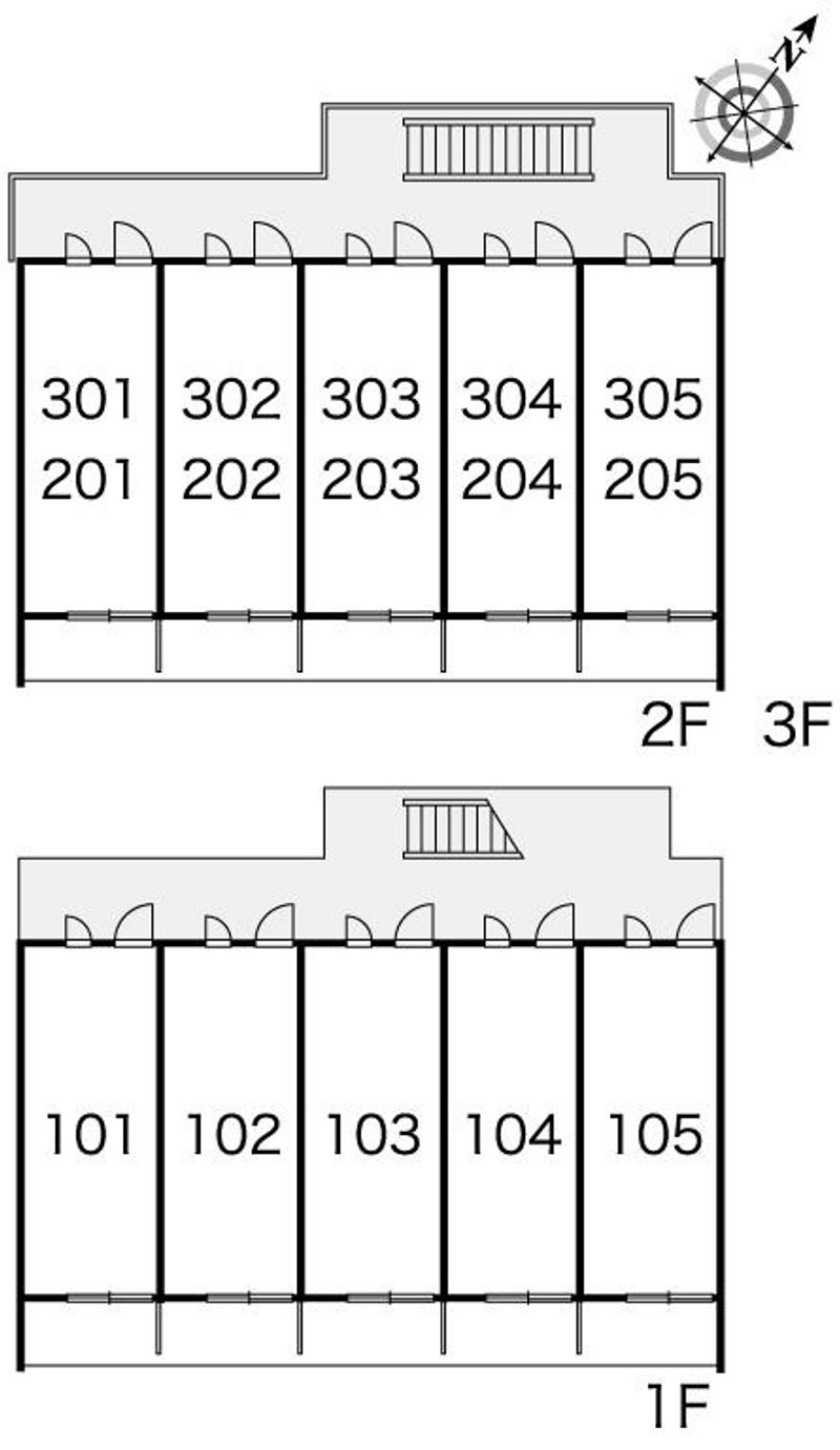 レオパレス東久保 間取配置図