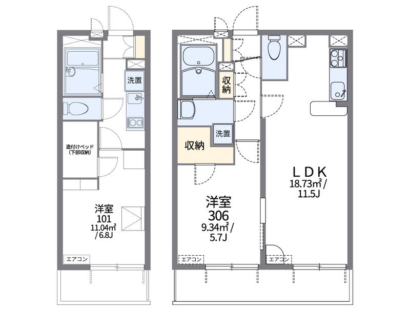 レオパレスアーバン豊玉 間取図